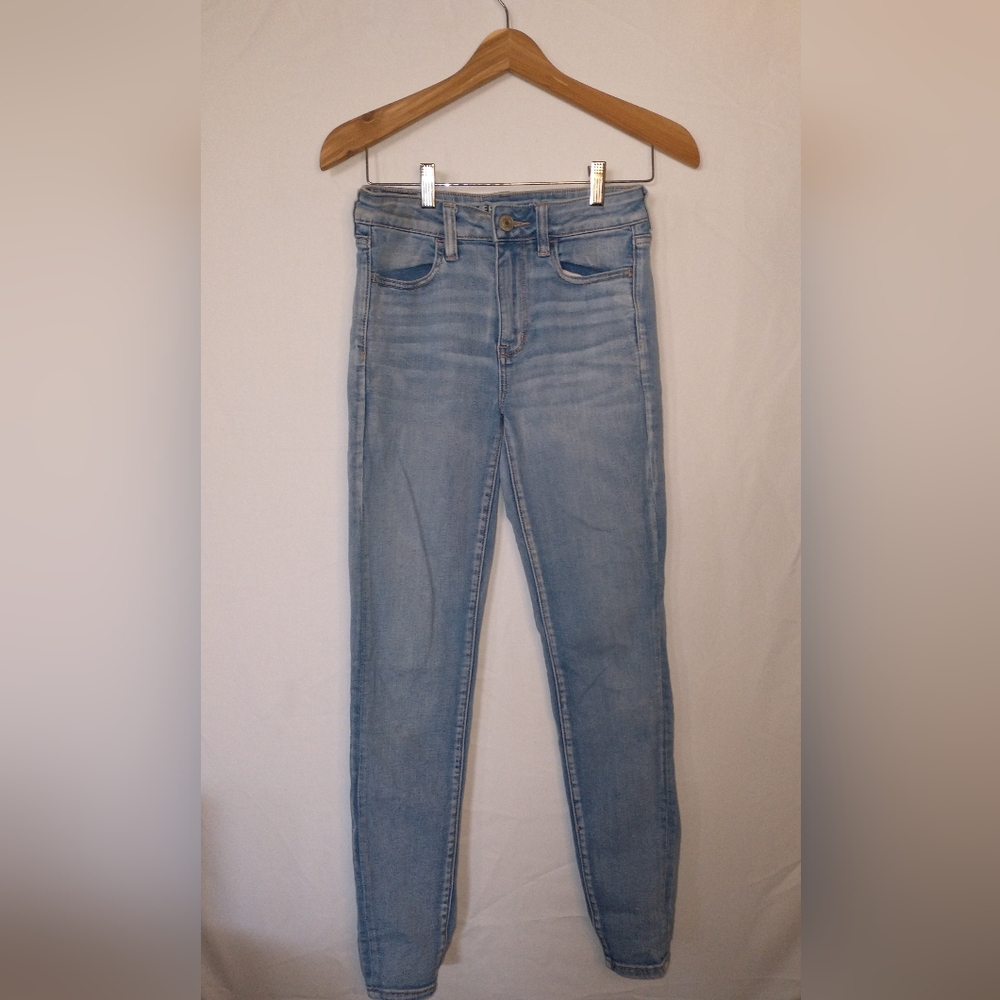 American Eagle Outfitters High Rise Jegging 6 Light Wash Women's Jeans